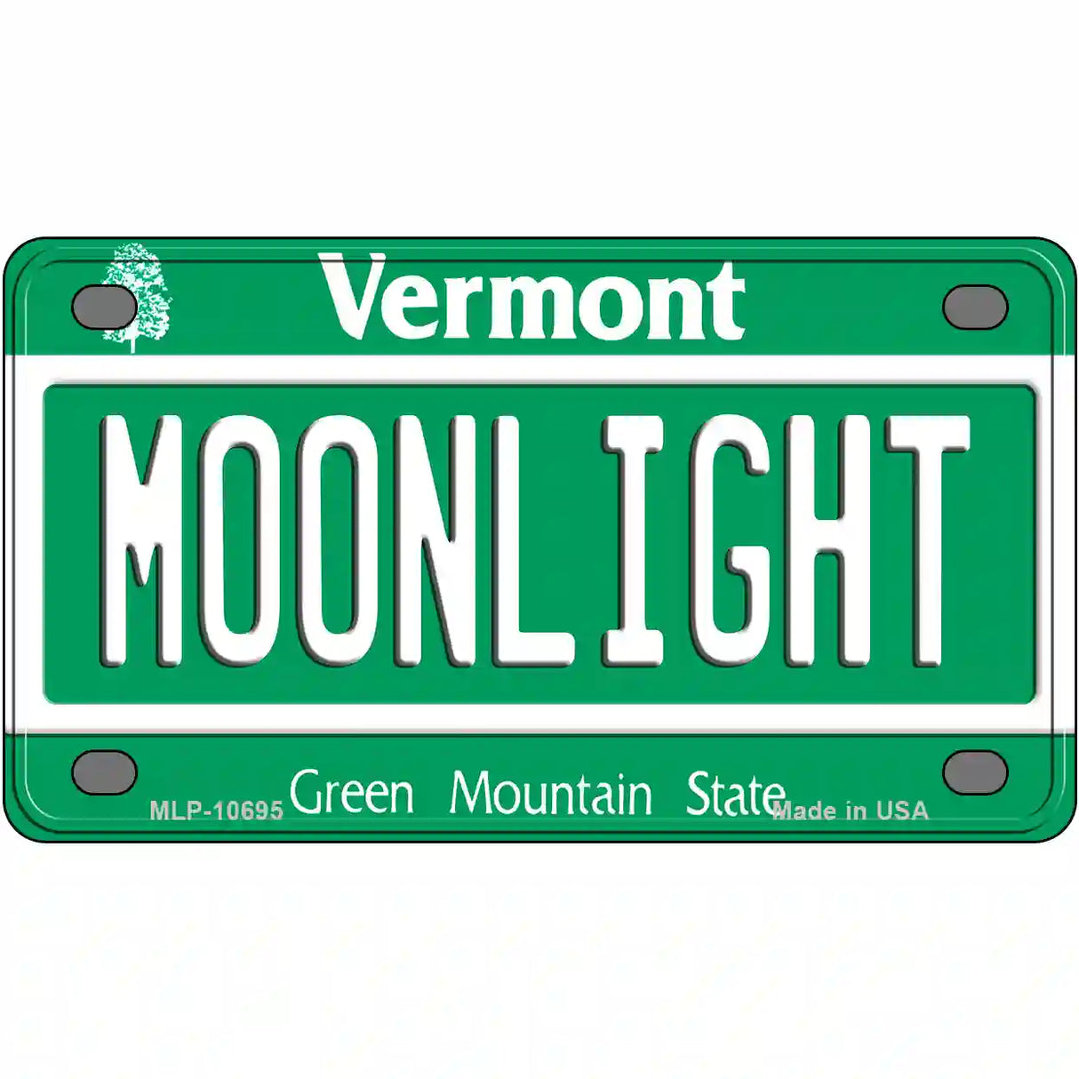 Moonlight Vermont Metal Novelty License Plate 4" x 2.2" (MLP)