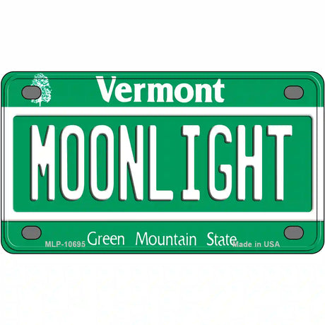 Moonlight Vermont Metal Novelty License Plate 4" x 2.2" (MLP)