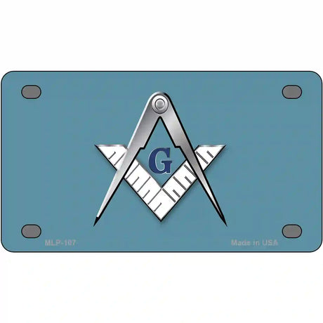 Masons Logo Novelty Metal License Plate 4" x 2.2" (MLP)