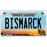 Bismarck North Dakota Metal Novelty License Plate 4" x 2.2" (MLP)