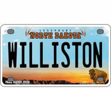 Williston North Dakota Metal Novelty License Plate 4" x 2.2" (MLP)