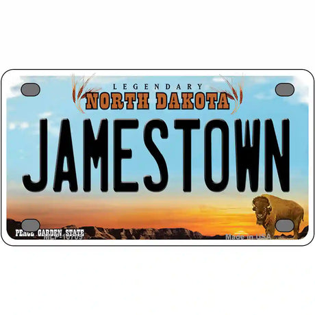 Jamestown North Dakota Metal Novelty License Plate 4" x 2.2" (MLP)