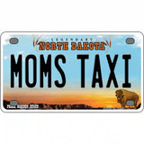 Moms Taxi North Dakota Metal Novelty License Plate 4" x 2.2" (MLP)