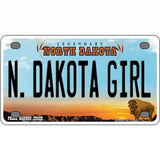 N Dakota Girl North Dakota Metal Novelty License Plate 4" x 2.2" (MLP)