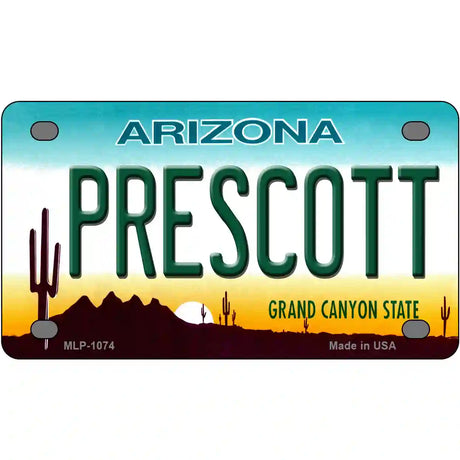 Prescott Arizona Novelty Metal License Plate 4" x 2.2" (MLP)