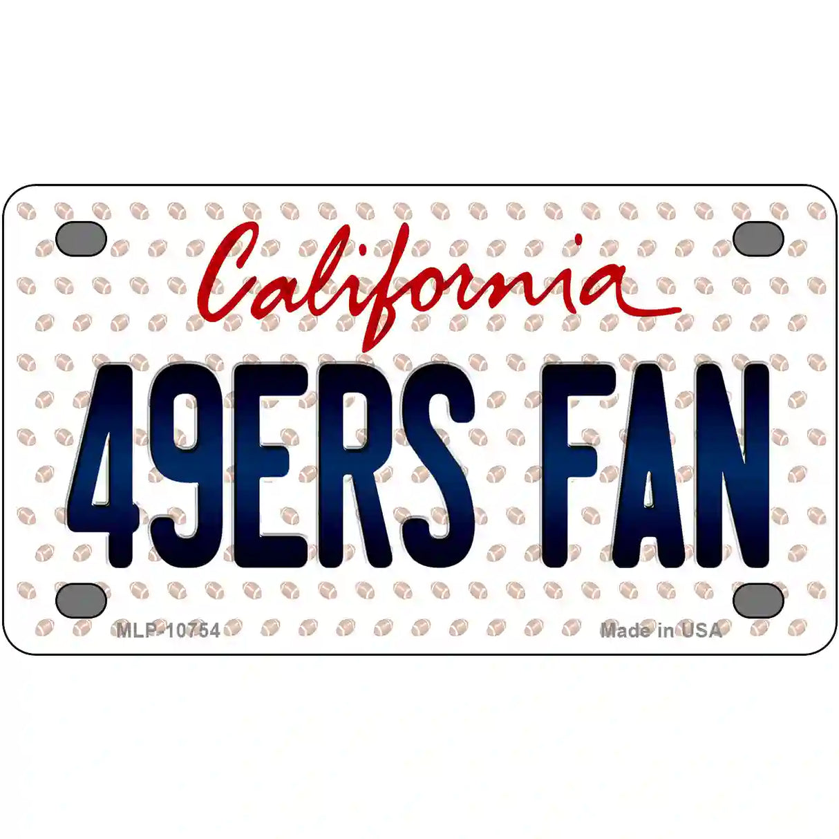 49ERS Fan California Novelty Metal License Plate 4" x 2.2" (MLP)