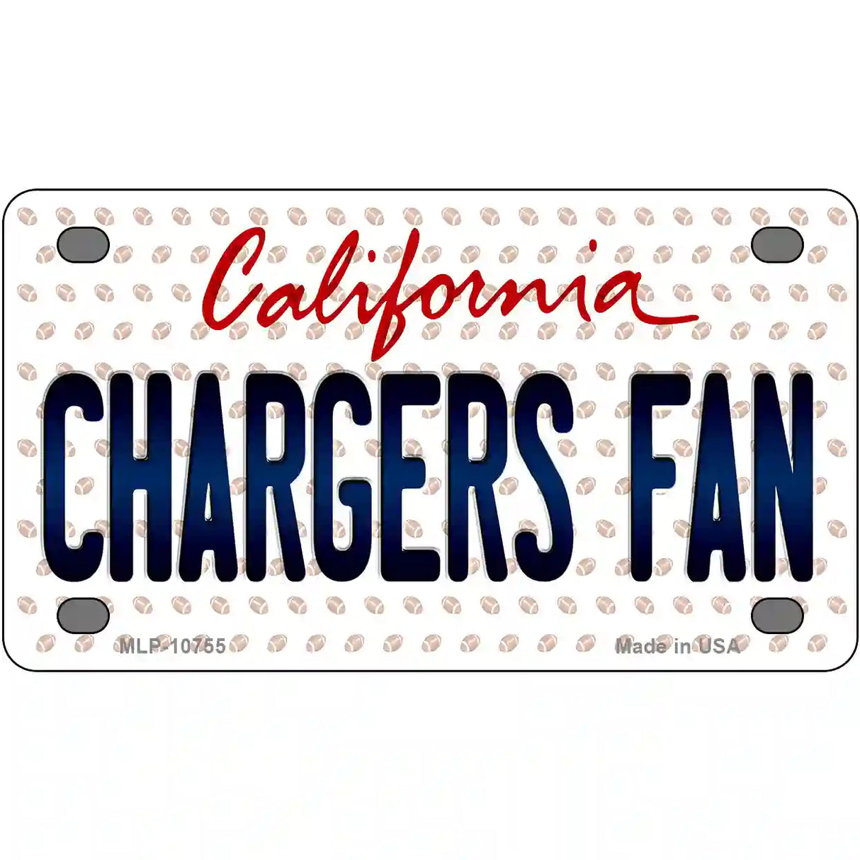 Chargers Fan California Novelty Metal License Plate 4" x 2.2" (MLP)