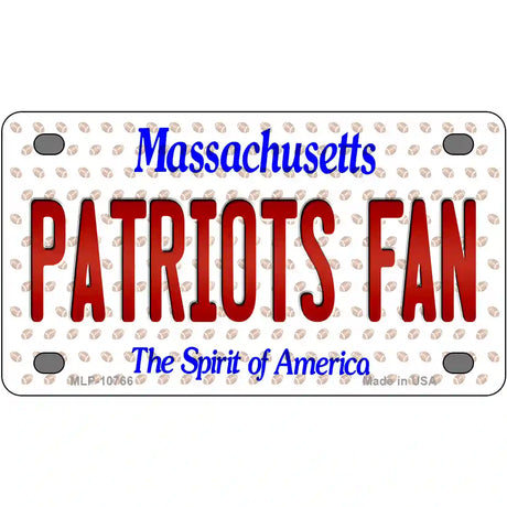 Patriots Fan Massachusetts Novelty Metal License Plate 4" x 2.2" (MLP)