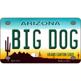 Big Dog Arizona Novelty Metal License Plate 4" x 2.2" (MLP)