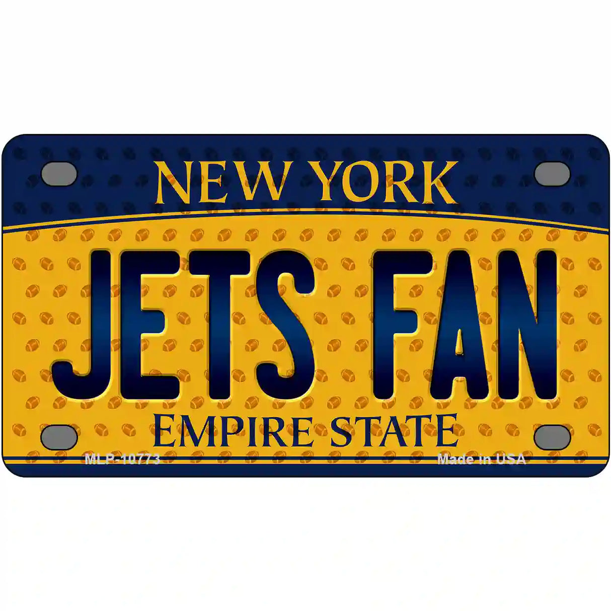 Jets Fan New York Novelty Metal License Plate 4" x 2.2" (MLP)