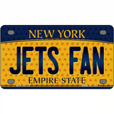 Jets Fan New York Novelty Metal License Plate 4" x 2.2" (MLP)