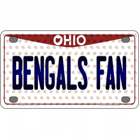 Bengals Fan Ohio Novelty Metal License Plate 4" x 2.2" (MLP)