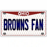 Browns Fan Ohio Novelty Metal License Plate 4" x 2.2" (MLP)