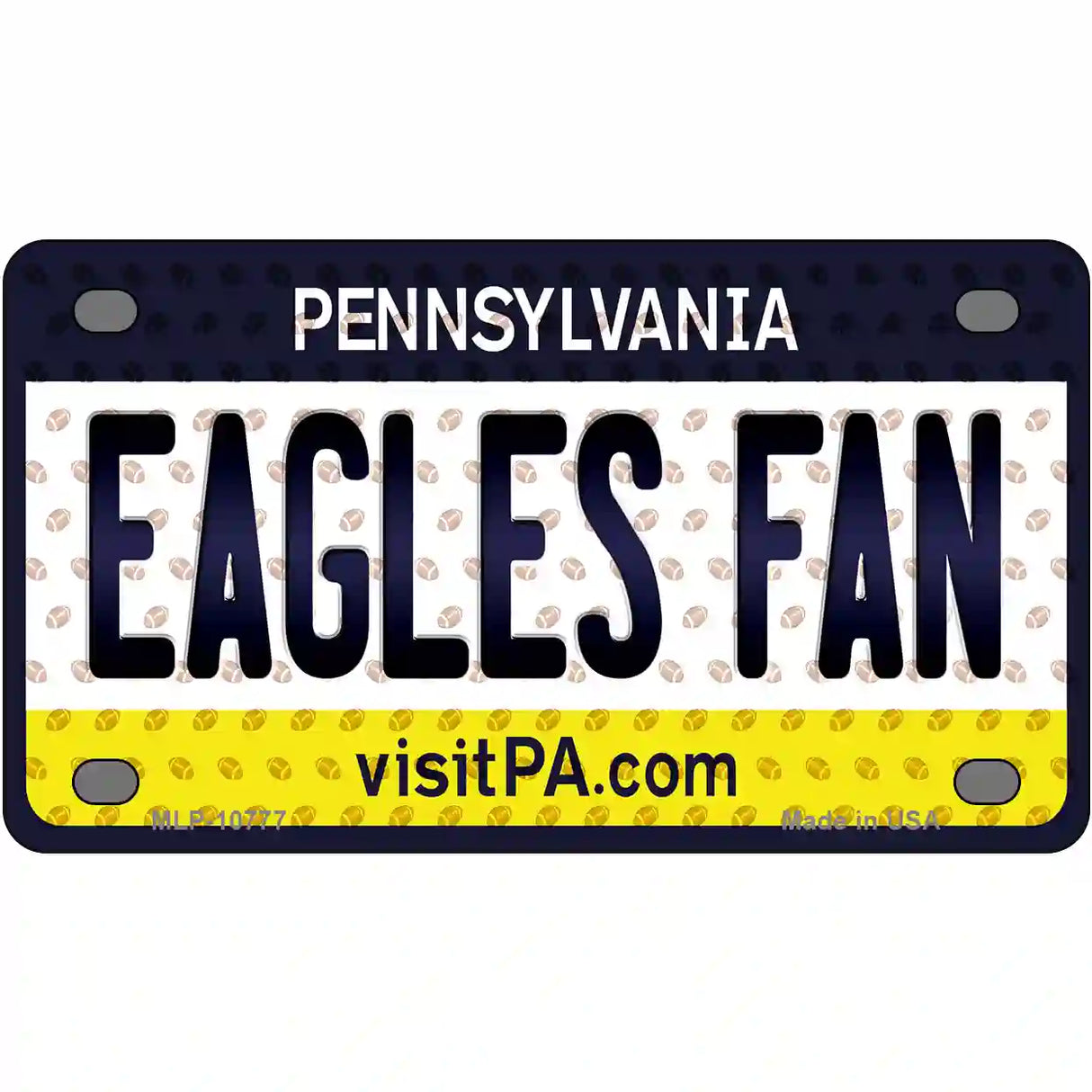 Eagles Fan Pennsylvania Novelty Metal License Plate 4" x 2.2" (MLP)