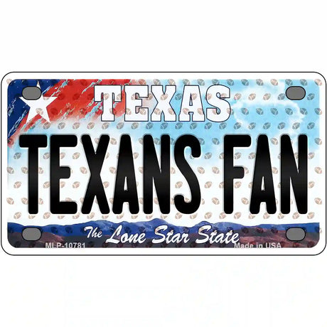 Texans Fan Texas Novelty Metal License Plate 4" x 2.2" (MLP)