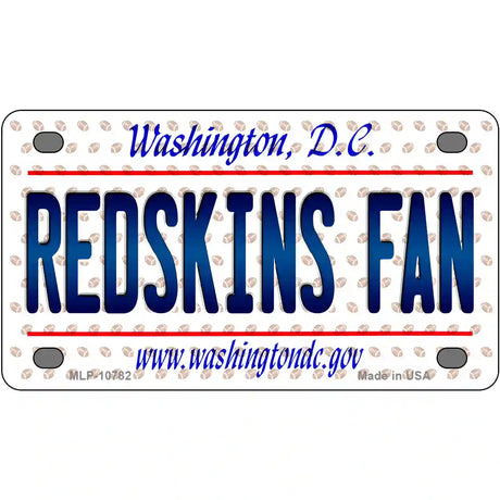 Redskins Fan Washington DC Novelty Metal License Plate 4" x 2.2" (MLP)