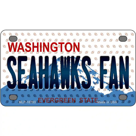 Seahawks Fan Washington Novelty Metal License Plate 4" x 2.2" (MLP)