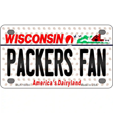 Packers Fan Wisconsin Novelty Metal License Plate 4" x 2.2" (MLP)