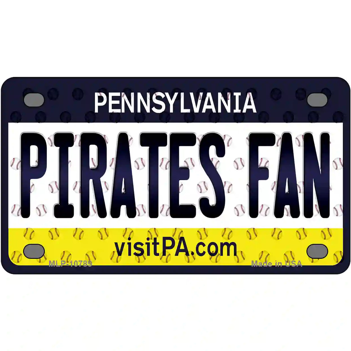 Pirates Fan Pennsylvania Novelty Metal License Plate 4" x 2.2" (MLP)