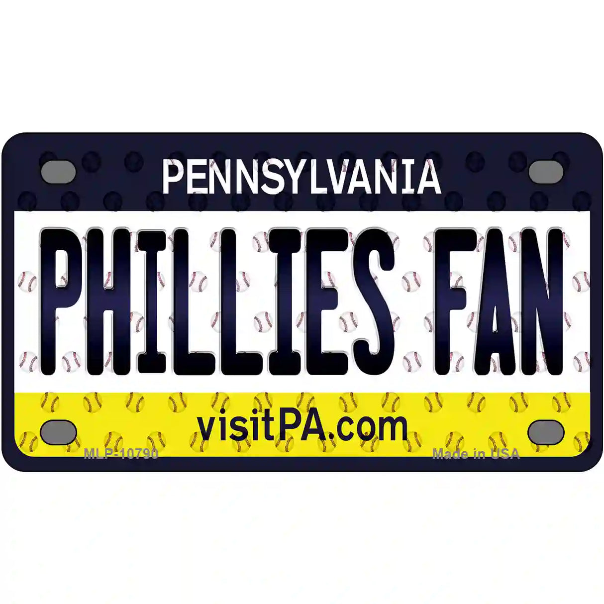 Phillies Fan Pennsylvania Novelty Metal License Plate 4" x 2.2" (MLP)