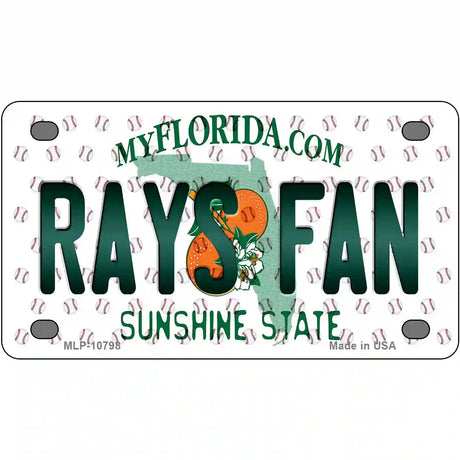 Rays Fan Florida Novelty Metal License Plate 4" x 2.2" (MLP)