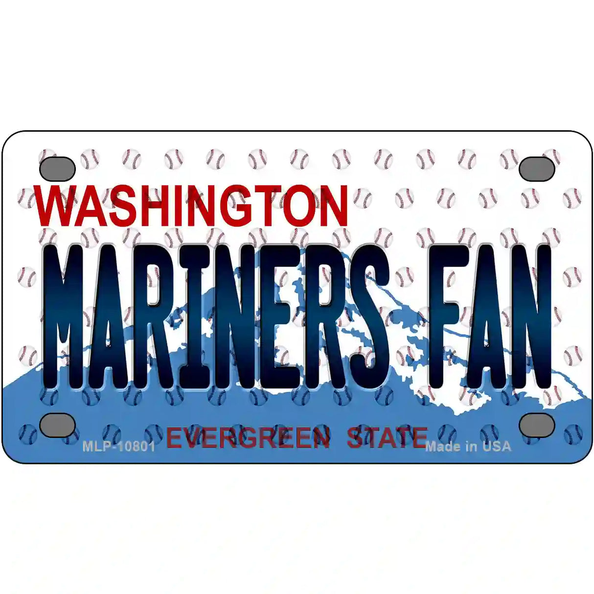 Mariners Fan Washington Novelty Metal License Plate 4" x 2.2" (MLP)