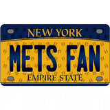 Mets Fan New York Novelty Metal License Plate 4" x 2.2" (MLP)