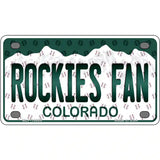 Rockies Fan Colorado Novelty Metal License Plate 4" x 2.2" (MLP)