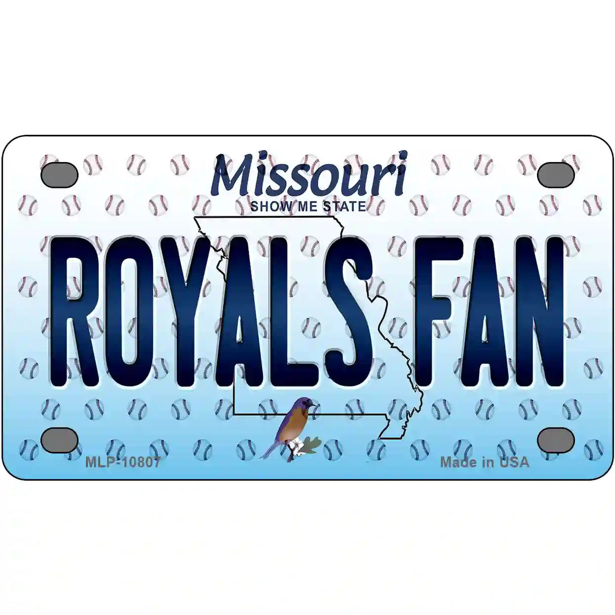 Royals Fan Missouri Novelty Metal License Plate 4" x 2.2" (MLP)