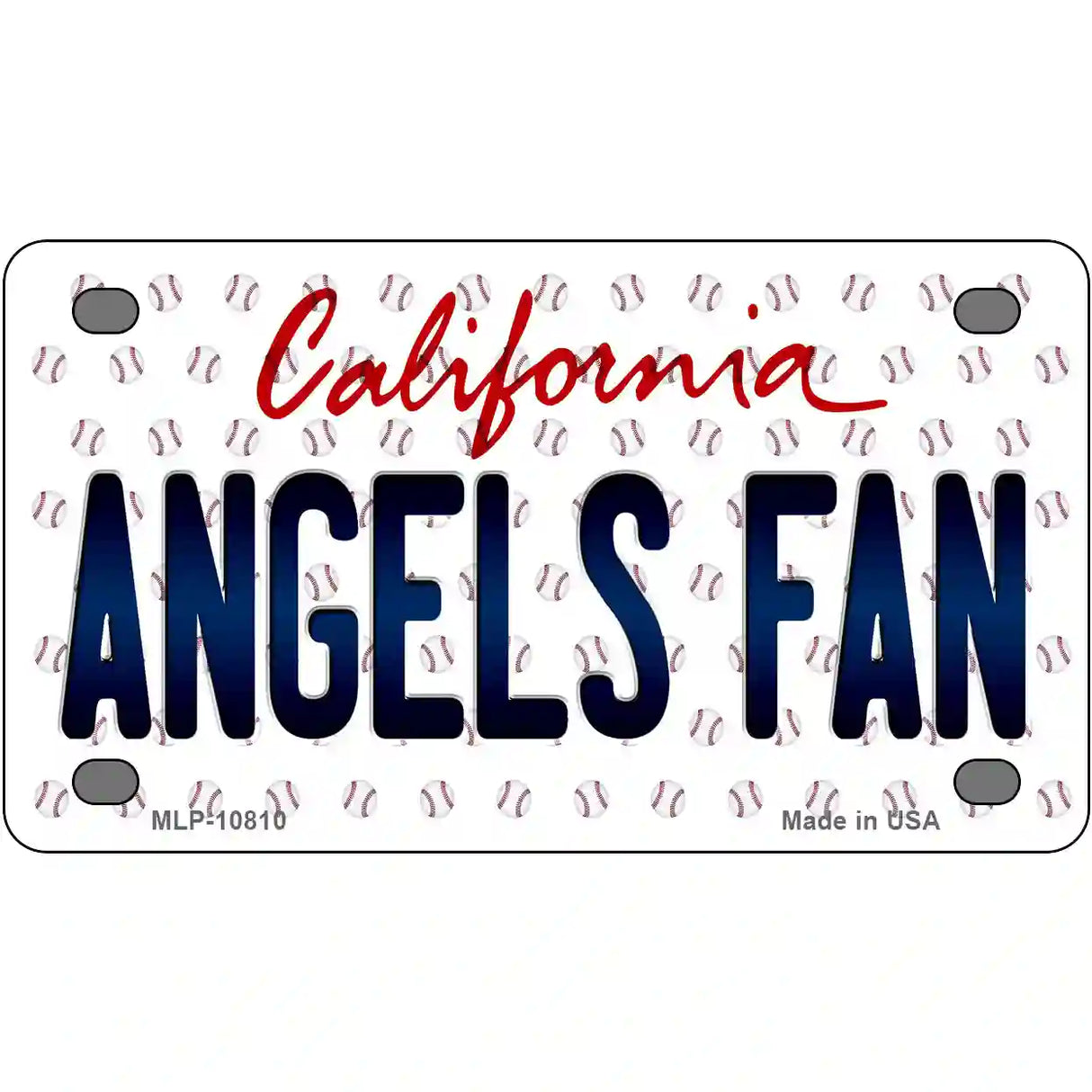 Angels Fan California Novelty Metal License Plate 4" x 2.2" (MLP)