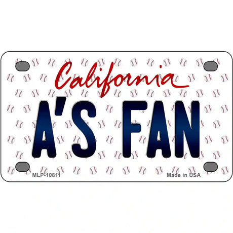 As Fan California Novelty Metal License Plate 4" x 2.2" (MLP)