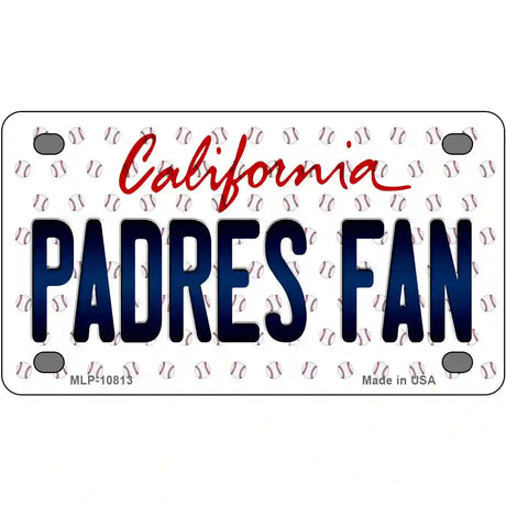 Padres Fan California Novelty Metal License Plate 4" x 2.2" (MLP)