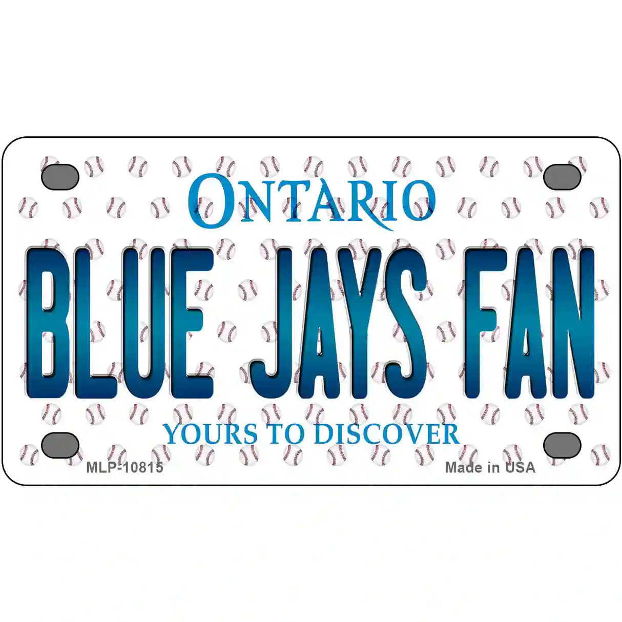 Blue Jays Fan Ontario Novelty Metal License Plate 4" x 2.2" (MLP)