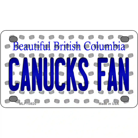 Canucks Fan British Columbia Novelty Metal License Plate 4" x 2.2" (MLP)