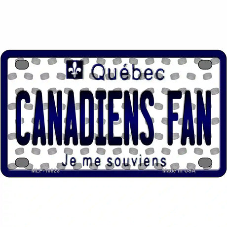 Canadiens Fan Quebec Novelty Metal License Plate 4" x 2.2" (MLP)