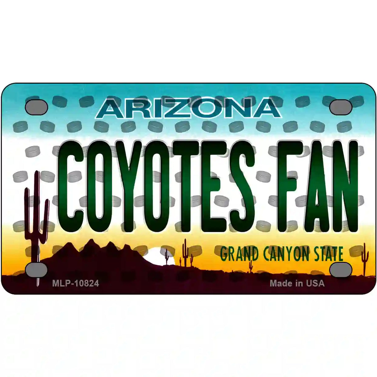 Coyotes Fan Arizona Novelty Metal License Plate 4" x 2.2" (MLP)