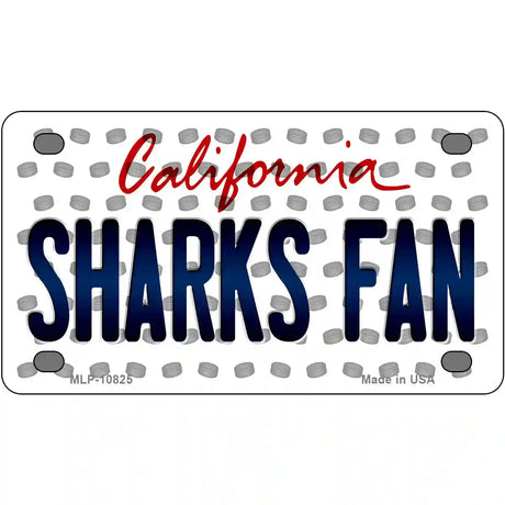 Sharks Fan California Novelty Metal License Plate 4" x 2.2" (MLP)