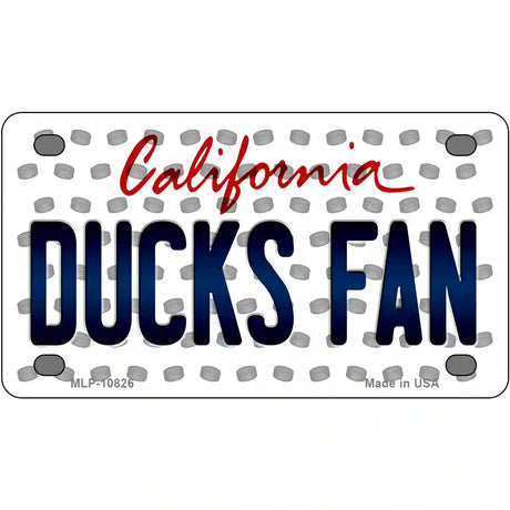 Ducks Fan California Novelty Metal License Plate 4" x 2.2" (MLP)