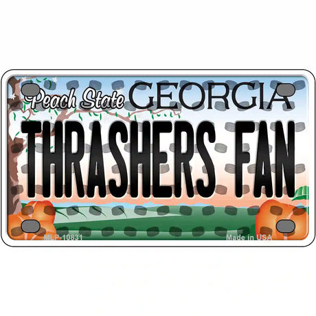 Thrashers Fan Georgia Novelty Metal License Plate 4" x 2.2" (MLP)