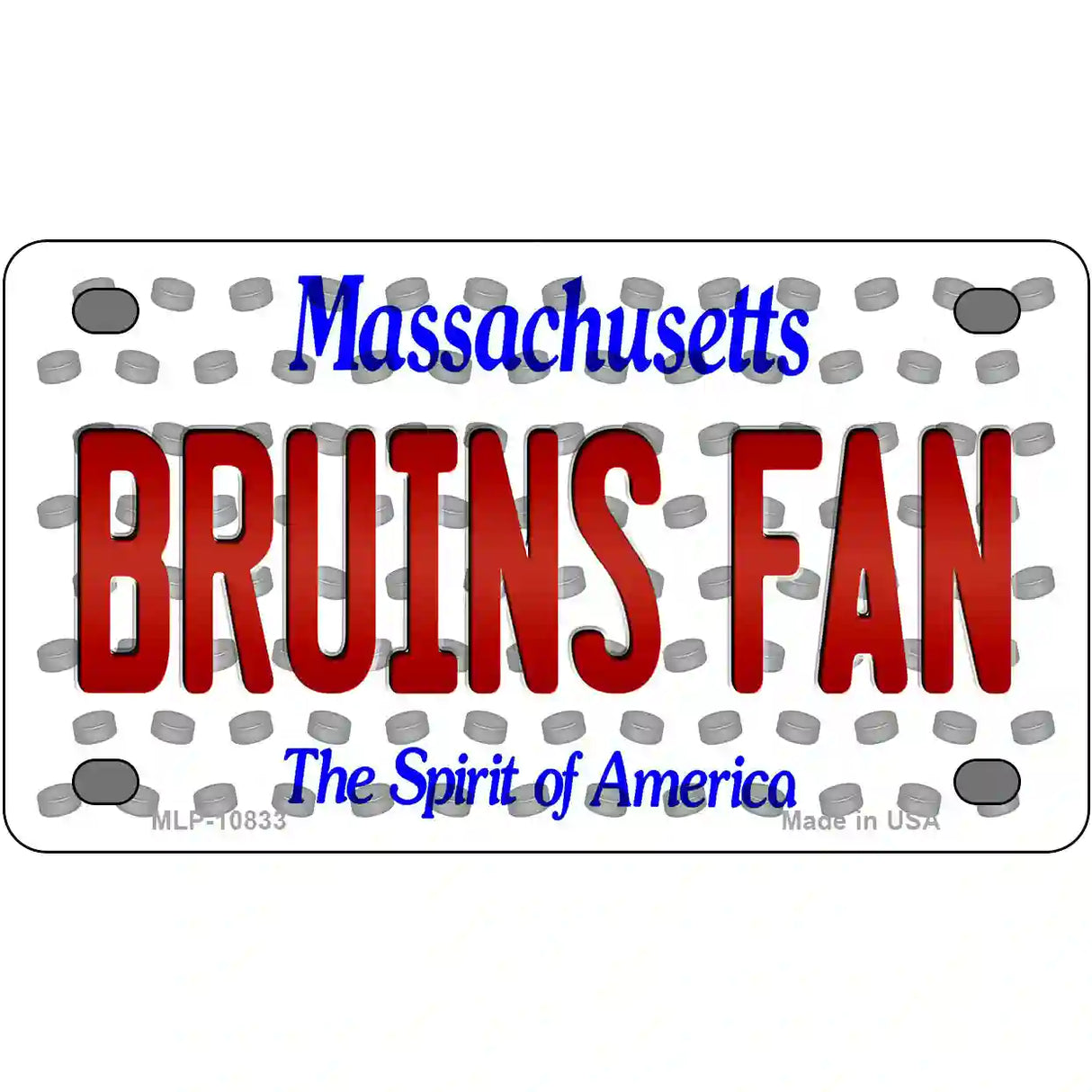 Bruins Fan Massachusetts Novelty Metal License Plate 4" x 2.2" (MLP)