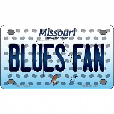 Blues Fan Missouri Novelty Metal License Plate 4" x 2.2" (MLP)