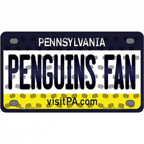 Penguins Fan Pennsylvania Novelty Metal License Plate 4" x 2.2" (MLP)