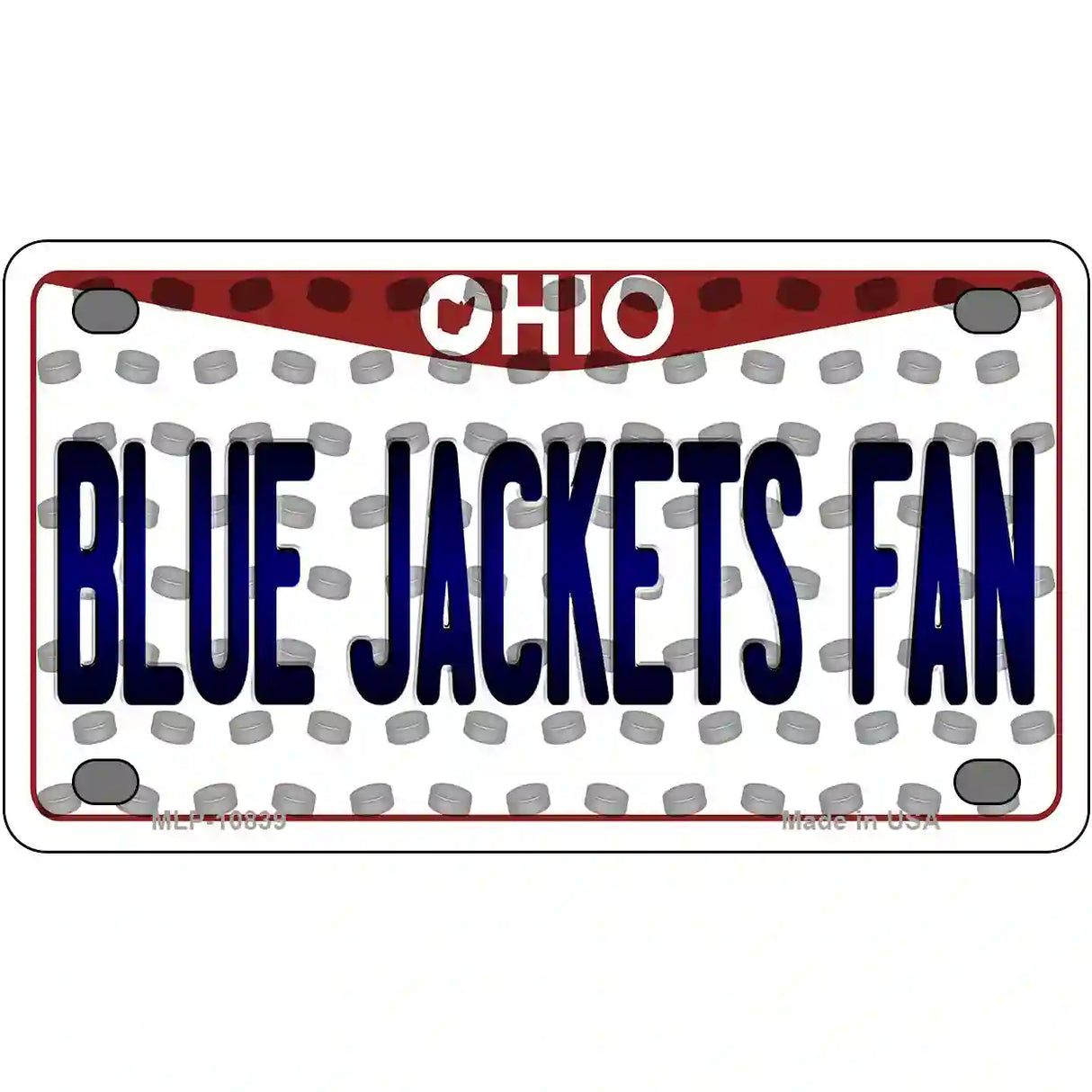 Blue Jackets Fan Ohio Novelty Metal License Plate 4" x 2.2" (MLP)