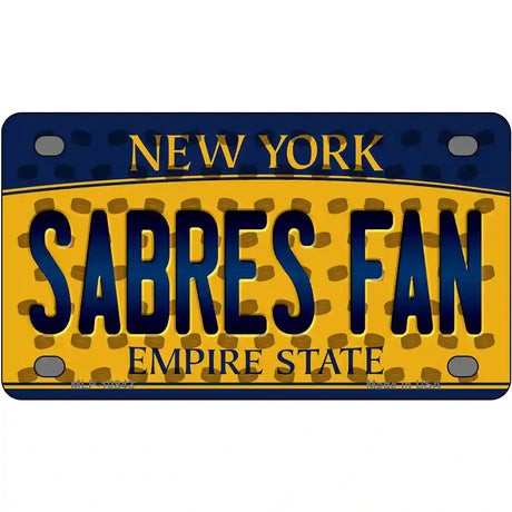 Sabres Fan New York Novelty Metal License Plate 4" x 2.2" (MLP)