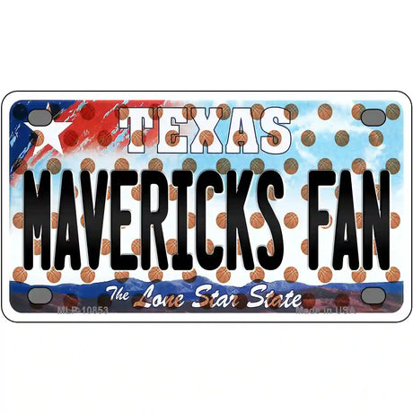 Mavericks Fan Texas Novelty Metal License Plate 4" x 2.2" (MLP)