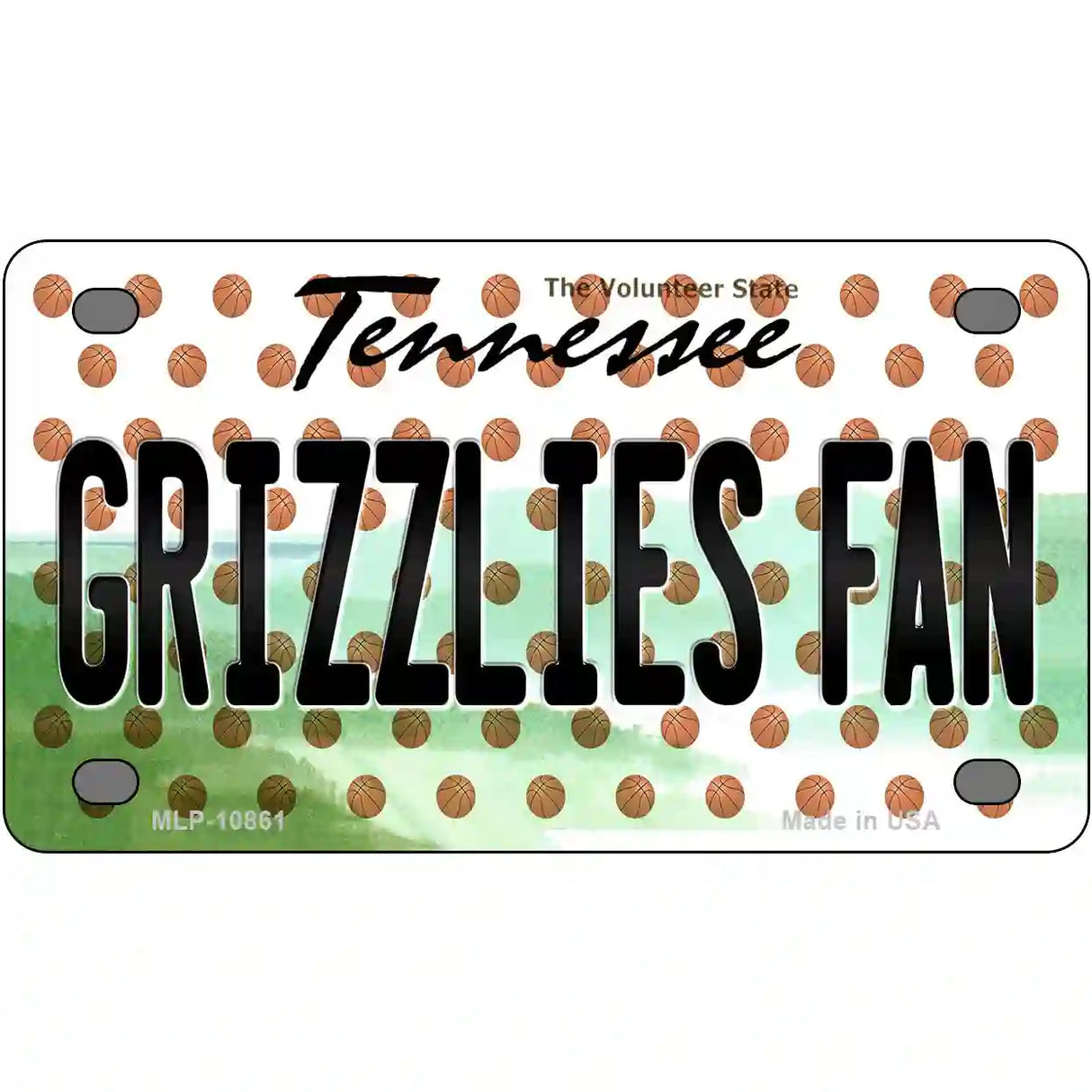 Grizzlies Fan Tennessee Novelty Metal License Plate 4" x 2.2" (MLP)