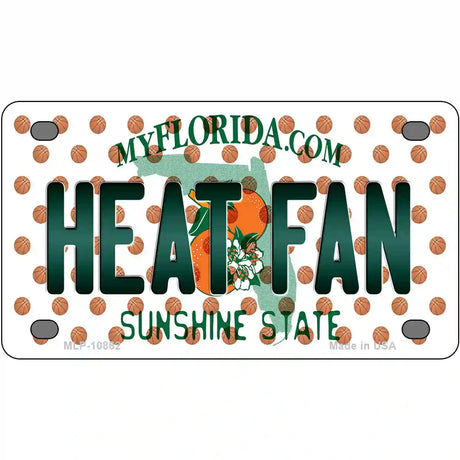 Heat Fan Florida Novelty Metal License Plate 4" x 2.2" (MLP)