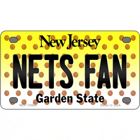 Nets Fan New Jersey Novelty Metal License Plate 4" x 2.2" (MLP)