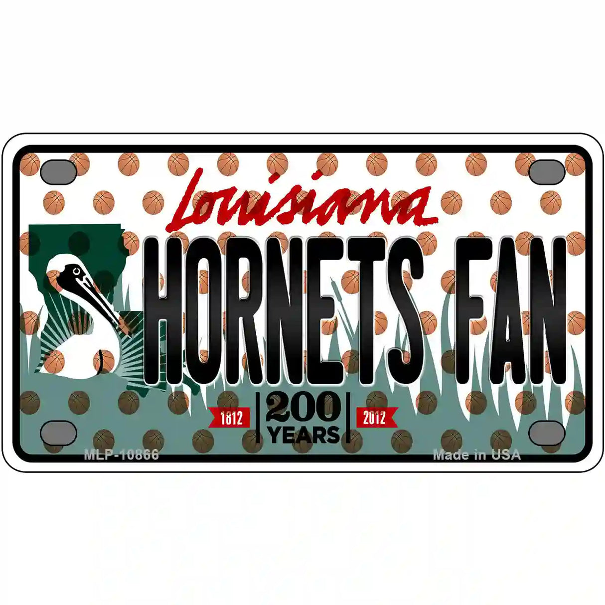 Pelicans Fan Louisiana Novelty Metal License Plate 4" x 2.2" (MLP)