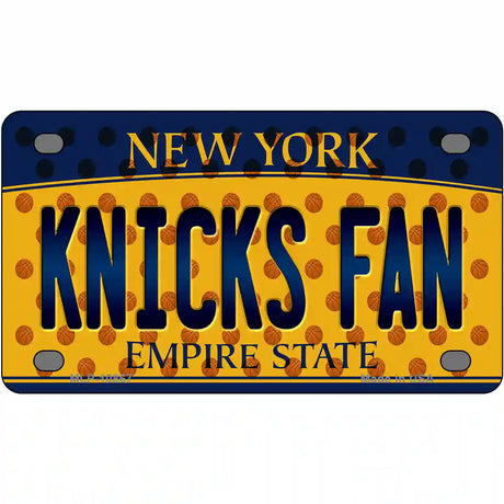 Knicks Fan New York Novelty Metal License Plate 4" x 2.2" (MLP)